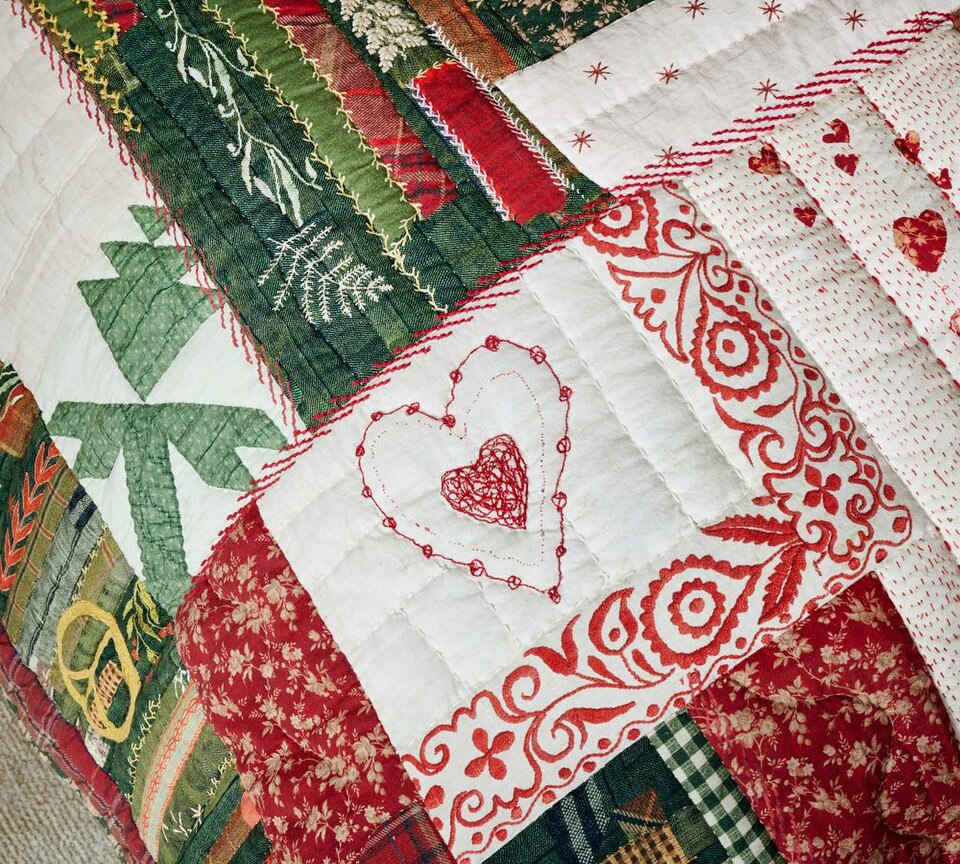 Festive Love Reversible Coverlet Pottery Barn Australia